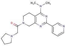 N,N-dimethyl-2-pyridin-3-yl-7-(pyrrolidin-1-ylacetyl)-5,6,7,8-tetrahydropyrido[3,4-d]pyrimidin-4-amine
