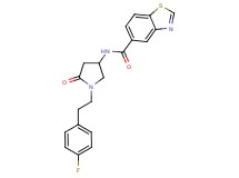 N-{1-[2-(4-fluorophenyl)ethyl]-5-oxo-3-pyrrolidinyl}-1,3-benzothiazole-5-carboxamide