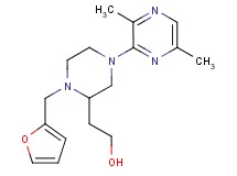 2-[4-(3,6-dimethyl-2-pyrazinyl)-1-(2-furylmethyl)-2-piperazinyl]ethanol