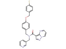 N-{4-[(4-fluorobenzyl)oxy]benzyl}-N-(3-pyridinylmethyl)pyrazolo[1,5-a]pyrimidine-3-carboxamide