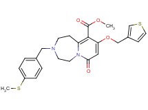 methyl 3-[4-(methylthio)benzyl]-7-oxo-9-(3-thienylmethoxy)-1,2,3,4,5,7-hexahydropyrido[1,2-d][1,4]diazepine-10-carboxylate