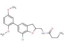 N-{[7-chloro-5-(2,5-dimethoxyphenyl)-2,3-dihydro-1-benzofuran-2-yl]methyl}butanamide
