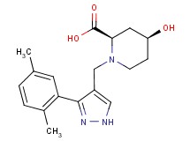 (2R*,4S*)-1-{[3-(2,5-dimethylphenyl)-1H-pyrazol-4-yl]methyl}-4-hydroxypiperidine-2-carboxylic acid