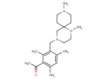 1-{3-[(1,9-dimethyl-1,4,9-triazaspiro[5.5]undec-4-yl)methyl]-2,4,6-trimethylphenyl}ethanone