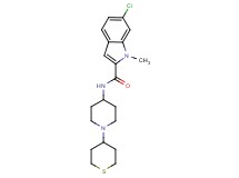 6-chloro-1-methyl-N-[1-(tetrahydro-2H-thiopyran-4-yl)piperidin-4-yl]-1H-indole-2-carboxamide