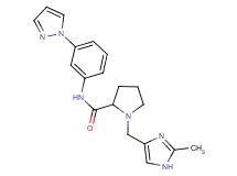 1-[(2-methyl-1H-imidazol-4-yl)methyl]-N-[3-(1H-pyrazol-1-yl)phenyl]prolinamide