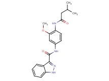 N-{3-methoxy-4-[(3-methylbutanoyl)amino]phenyl}-1H-indazole-3-carboxamide