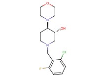 (3R*,4R*)-1-(2-chloro-6-fluorobenzyl)-4-(4-morpholinyl)-3-piperidinol