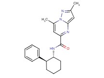 2,7-dimethyl-N-[(1R*,2S*)-2-phenylcyclohexyl]pyrazolo[1,5-a]pyrimidine-5-carboxamide