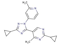 2-cyclopropyl-5-[3-cyclopropyl-1-(2-methylpyridin-4-yl)-1H-1,2,4-triazol-5-yl]-4-methylpyrimidine