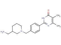 2-(4-{[3-(aminomethyl)-1-piperidinyl]methyl}phenyl)-5,6-dimethyl-4(3H)-pyrimidinone bis(trifluoroacetate)