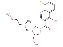 8-fluoro-3-[(rel-(3R,4R)-3-(hydroxymethyl)-4-{[(2-methoxyethyl)(methyl)amino]methyl}-1-pyrrolidinyl)carbonyl]-4-quinolinol
