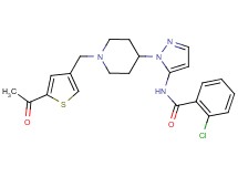 N-(1-{1-[(5-acetyl-3-thienyl)methyl]-4-piperidinyl}-1H-pyrazol-5-yl)-2-chlorobenzamide