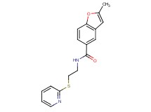 2-methyl-N-[2-(2-pyridinylthio)ethyl]-1-benzofuran-5-carboxamide