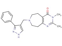 2,3-dimethyl-7-[(3-phenyl-1H-pyrazol-4-yl)methyl]-3,5,6,7,8,9-hexahydro-4H-pyrimido[4,5-d]azepin-4-one