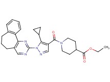 ethyl 1-{[5-cyclopropyl-1-(6,7-dihydro-5H-benzo[6,7]cyclohepta[1,2-d]pyrimidin-2-yl)-1H-pyrazol-4-yl]carbonyl}-4-piperidinecarboxylate