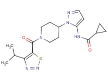 N-(1-{1-[(4-isopropyl-1,2,3-thiadiazol-5-yl)carbonyl]piperidin-4-yl}-1H-pyrazol-5-yl)cyclopropanecarboxamide