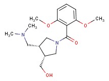 {(3R*,4R*)-1-(2,6-dimethoxybenzoyl)-4-[(dimethylamino)methyl]pyrrolidin-3-yl}methanol