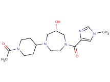 1-(1-acetylpiperidin-4-yl)-4-[(1-methyl-1H-imidazol-4-yl)carbonyl]-1,4-diazepan-6-ol
