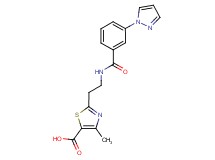 4-methyl-2-(2-{[3-(1H-pyrazol-1-yl)benzoyl]amino}ethyl)-1,3-thiazole-5-carboxylic acid