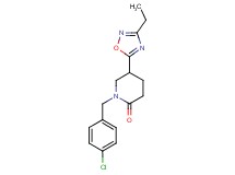 1-(4-chlorobenzyl)-5-(3-ethyl-1,2,4-oxadiazol-5-yl)-2-piperidinone