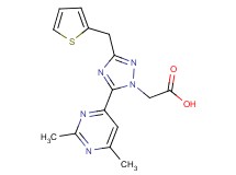 [5-(2,6-dimethylpyrimidin-4-yl)-3-(2-thienylmethyl)-1H-1,2,4-triazol-1-yl]acetic acid