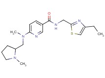 N-[(4-ethyl-1,3-thiazol-2-yl)methyl]-6-{methyl[(1-methyl-2-pyrrolidinyl)methyl]amino}nicotinamide