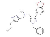 1-[3-(1,3-benzodioxol-5-yl)-1-benzyl-1H-pyrazol-4-yl]-N-methyl-N-[(5-propyl-1H-pyrazol-3-yl)methyl]methanamine