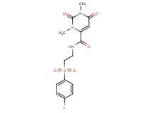 N-{2-[(4-fluorophenyl)sulfonyl]ethyl}-1,3-dimethyl-2,6-dioxo-1,2,3,6-tetrahydropyrimidine-4-carboxamide