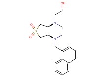 2-[(4aR*,7aS*)-4-(1-naphthylmethyl)-6,6-dioxidohexahydrothieno[3,4-b]pyrazin-1(2H)-yl]ethanol