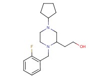 2-[4-cyclopentyl-1-(2-fluorobenzyl)-2-piperazinyl]ethanol