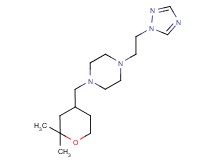 1-[(2,2-dimethyltetrahydro-2H-pyran-4-yl)methyl]-4-[2-(1H-1,2,4-triazol-1-yl)ethyl]piperazine