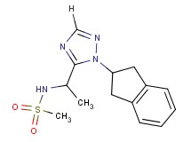 N-{1-[1-(2,3-dihydro-1H-inden-2-yl)-1H-1,2,4-triazol-5-yl]ethyl}methanesulfonamide