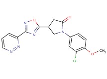 1-(3-chloro-4-methoxyphenyl)-4-[3-(3-pyridazinyl)-1,2,4-oxadiazol-5-yl]-2-pyrrolidinone