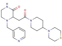 3-{2-oxo-2-[4-(4-thiomorpholinyl)-1-piperidinyl]ethyl}-4-(3-pyridinylmethyl)-2-piperazinone