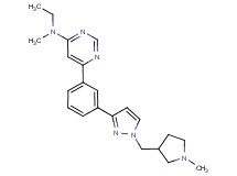 N-ethyl-N-methyl-6-(3-{1-[(1-methyl-3-pyrrolidinyl)methyl]-1H-pyrazol-3-yl}phenyl)-4-pyrimidinamine