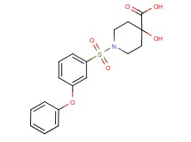 4-hydroxy-1-[(3-phenoxyphenyl)sulfonyl]piperidine-4-carboxylic acid