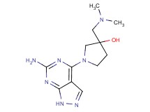 1-(6-amino-1H-pyrazolo[3,4-d]pyrimidin-4-yl)-3-[(dimethylamino)methyl]-3-pyrrolidinol