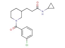 3-[1-(3-chlorobenzoyl)-3-piperidinyl]-N-cyclopropylpropanamide