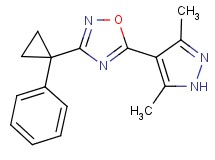 5-(3,5-dimethyl-1H-pyrazol-4-yl)-3-(1-phenylcyclopropyl)-1,2,4-oxadiazole
