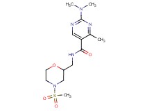 2-(dimethylamino)-4-methyl-N-{[4-(methylsulfonyl)morpholin-2-yl]methyl}pyrimidine-5-carboxamide