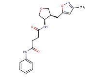 N-{(3R*,4S*)-4-[(3-methylisoxazol-5-yl)methyl]tetrahydrofuran-3-yl}-N'-phenylsuccinamide