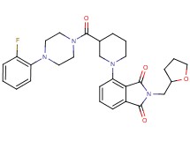 4-(3-{[4-(2-fluorophenyl)-1-piperazinyl]carbonyl}-1-piperidinyl)-2-(tetrahydro-2-furanylmethyl)-1H-isoindole-1,3(2H)-dione