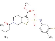 methyl 2-{[(3-fluoro-4-methylphenyl)amino]sulfonyl}-6-(3-methylpentanoyl)-4,5,6,7-tetrahydrothieno[2,3-c]pyridine-3-carboxylate