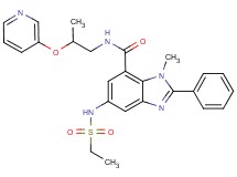 5-[(ethylsulfonyl)amino]-1-methyl-2-phenyl-N-[2-(3-pyridinyloxy)propyl]-1H-benzimidazole-7-carboxamide