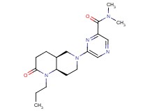 N,N-dimethyl-6-[(4aS*,8aR*)-2-oxo-1-propyloctahydro-1,6-naphthyridin-6(2H)-yl]pyrazine-2-carboxamide