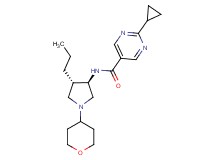 2-cyclopropyl-N-[rel-(3R,4S)-4-propyl-1-(tetrahydro-2H-pyran-4-yl)-3-pyrrolidinyl]-5-pyrimidinecarboxamide hydrochloride