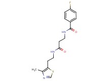 4-fluoro-N-(3-{[2-(4-methyl-1,3-thiazol-5-yl)ethyl]amino}-3-oxopropyl)benzamide