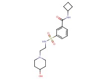 N-cyclobutyl-3-({[2-(4-hydroxypiperidin-1-yl)ethyl]amino}sulfonyl)benzamide
