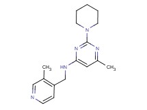 6-methyl-N-[(3-methylpyridin-4-yl)methyl]-2-piperidin-1-ylpyrimidin-4-amine